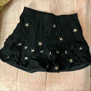 Storia Black Skirt w Gold Stars